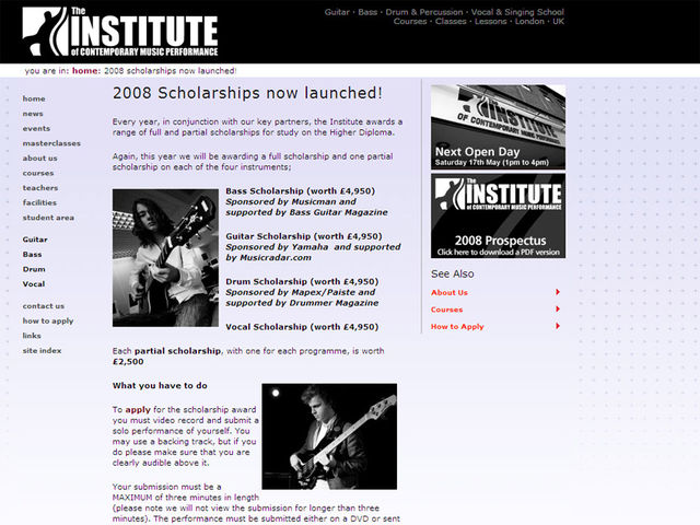Applicants are encouraged to demonstrate a range of styles and improvisational skills